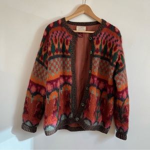 Vintage Susan Bristol mohair sweater jacket lined